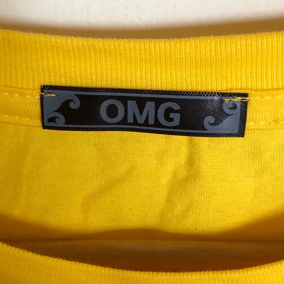 OMG T-Shirt yellow with print - Picture 4 of 7
